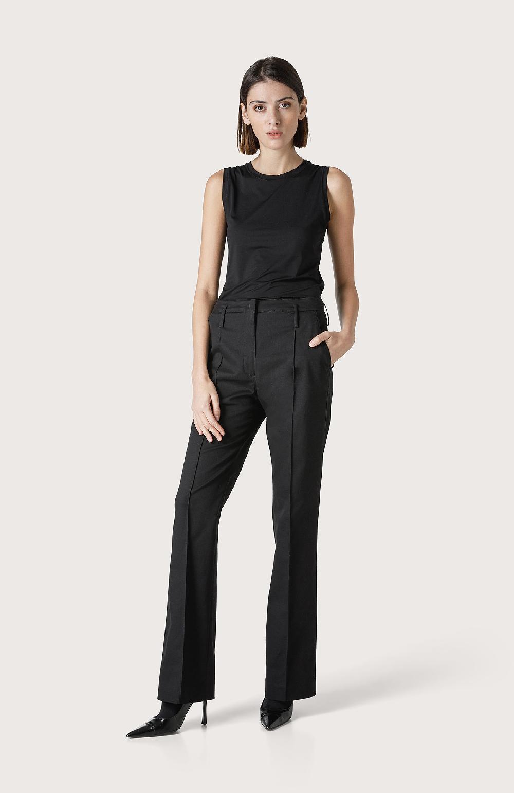 Seventy Pantalone Con Cuciture Effetto Nervatura - Col. Nero