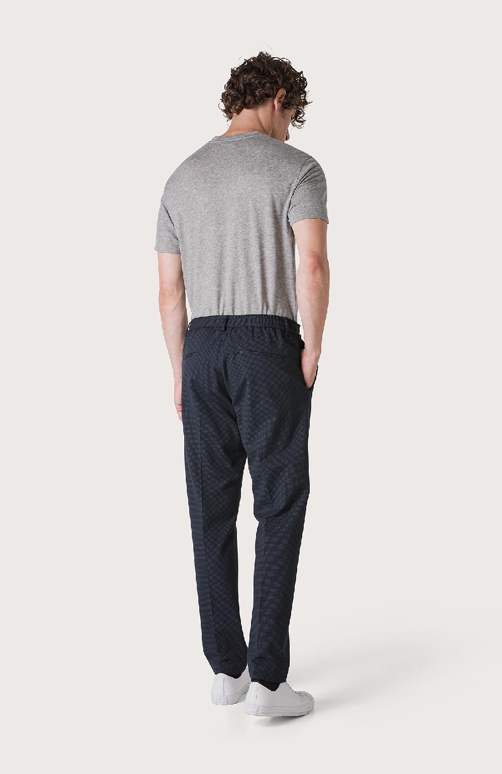 Seventy Pantalone Con Elastico E Microdisegno - Col. Blu