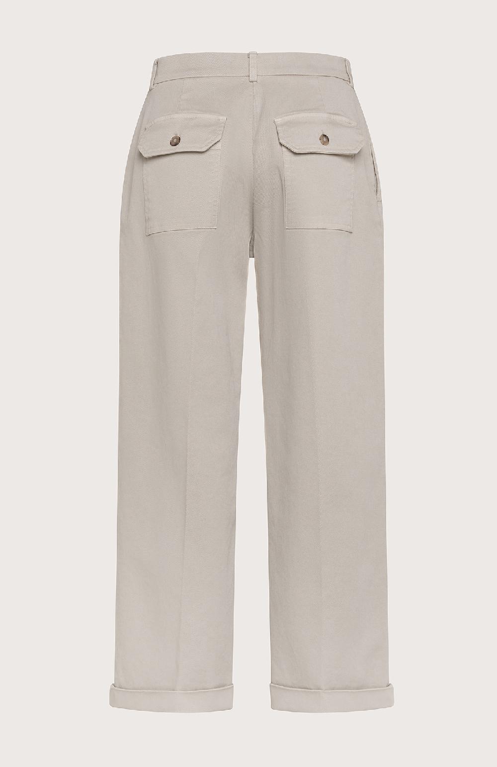 Seventy Pantalone Dritto Lungo La Caviglia Con Risvoltino Al Fondo - Col. Grigio