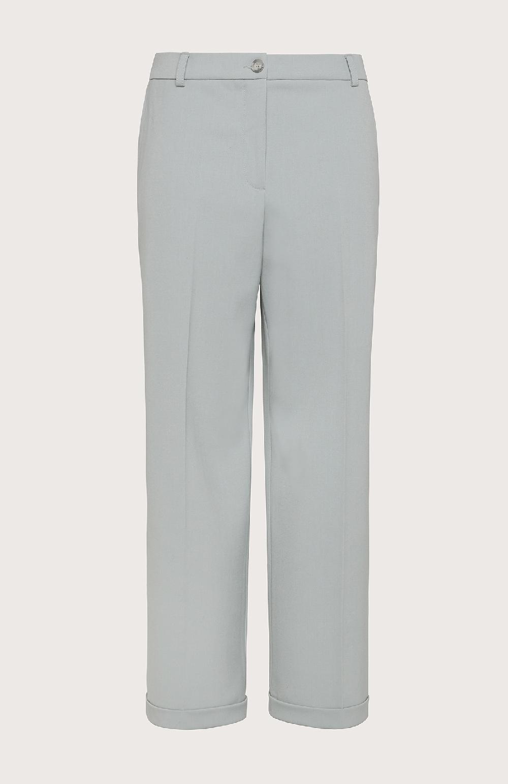 Seventy Pantalone dritto lungo la caviglia con risvoltino al fondo - Col. Verde