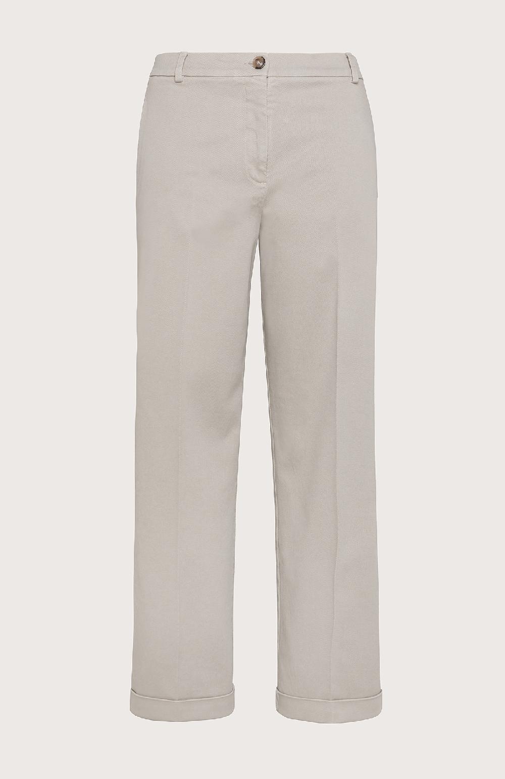 Seventy Pantalone dritto lungo la caviglia con risvoltino al fondo - Col. Grigio