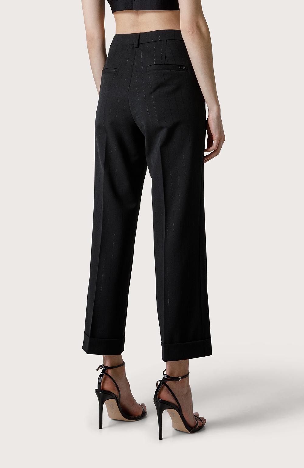 Seventy Pantalone Gessato Con Filo Di Lurex - Col. Nero