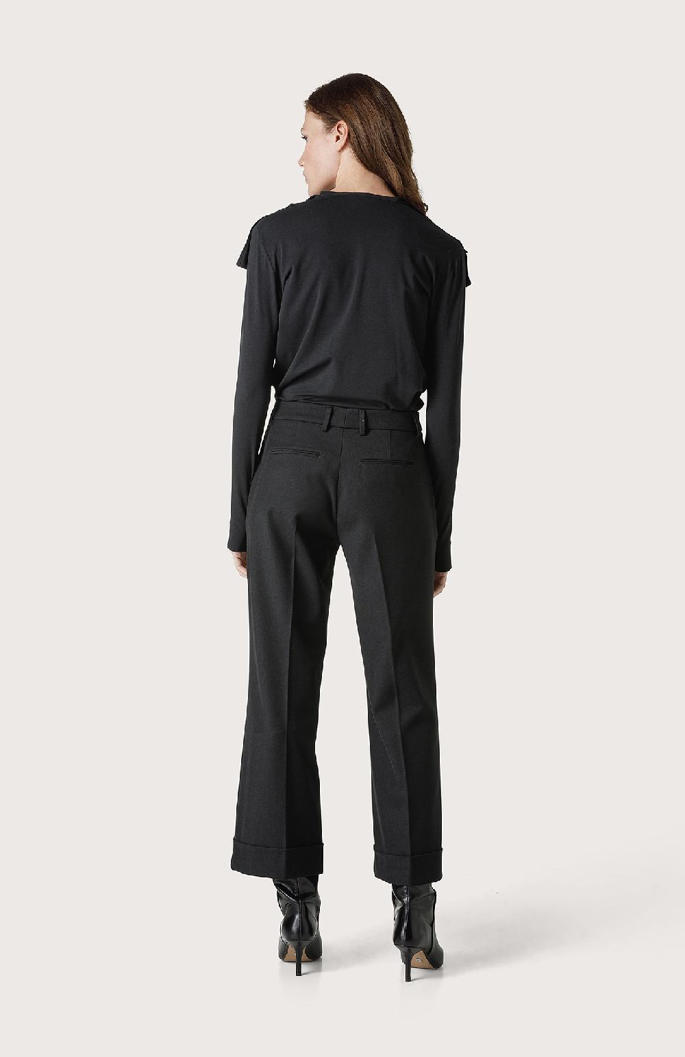 Seventy Pantalone Largo Con Balza Al Fondo - Col. Nero