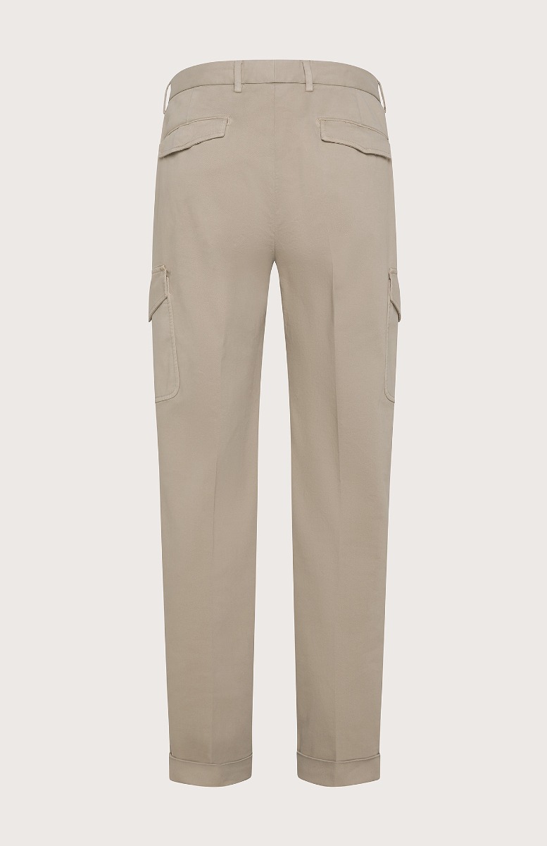 Seventy Pantalone Lungo Con Tasche In Gabardina - Col. Grigio