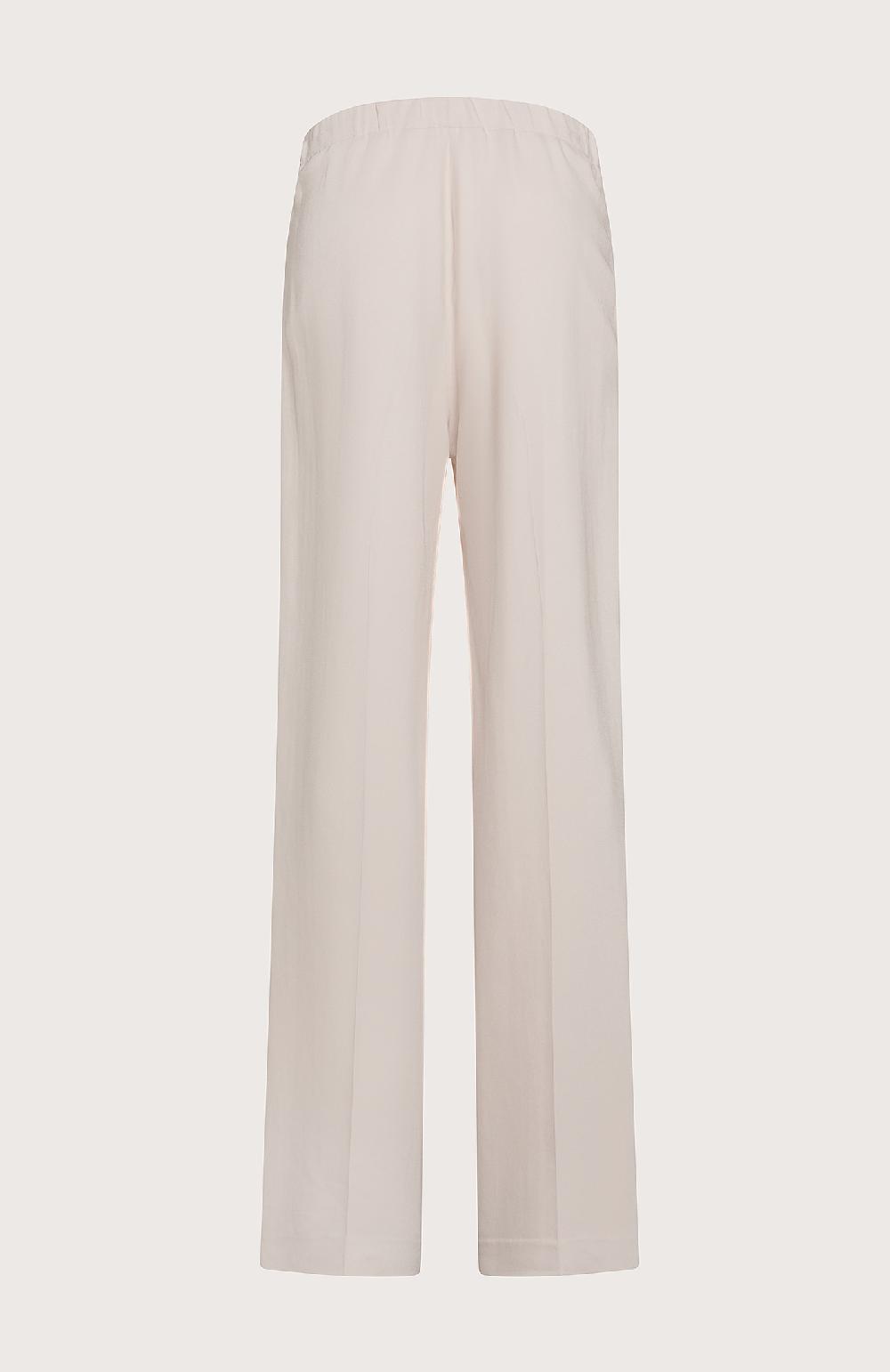 Seventy Pantalone Lungo Relax Fit Elasticato Dietro In Cady Stretch - Col. Neutro