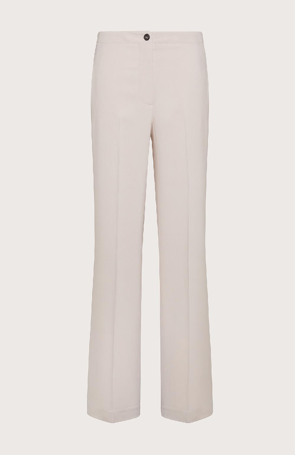 Seventy Pantalone lungo relax fit elasticato dietro in cady stretch - Col. Neutro