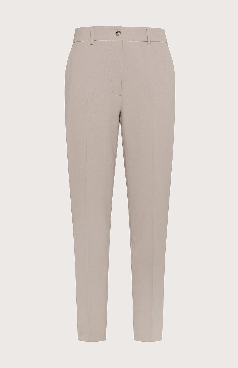 Seventy Pantalone slim fit alla caviglia in gabardina bistretch - Col. Neutro