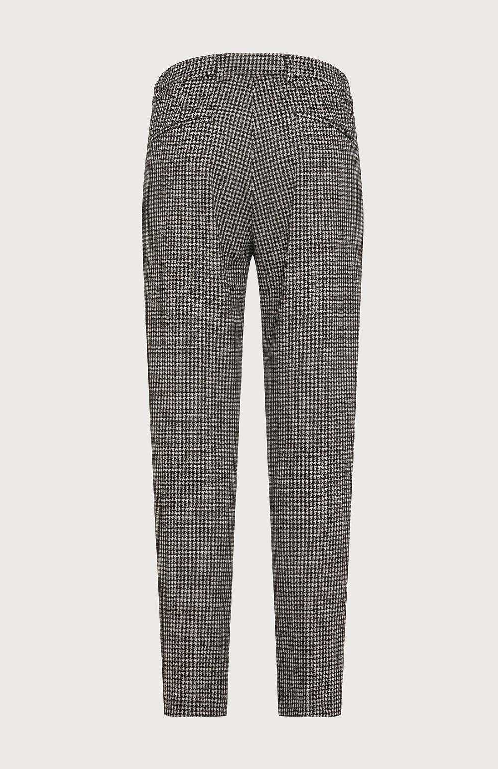 Seventy Pantalone Slim Fit Alla Caviglia In Jacquard Stretch - Col. Nero