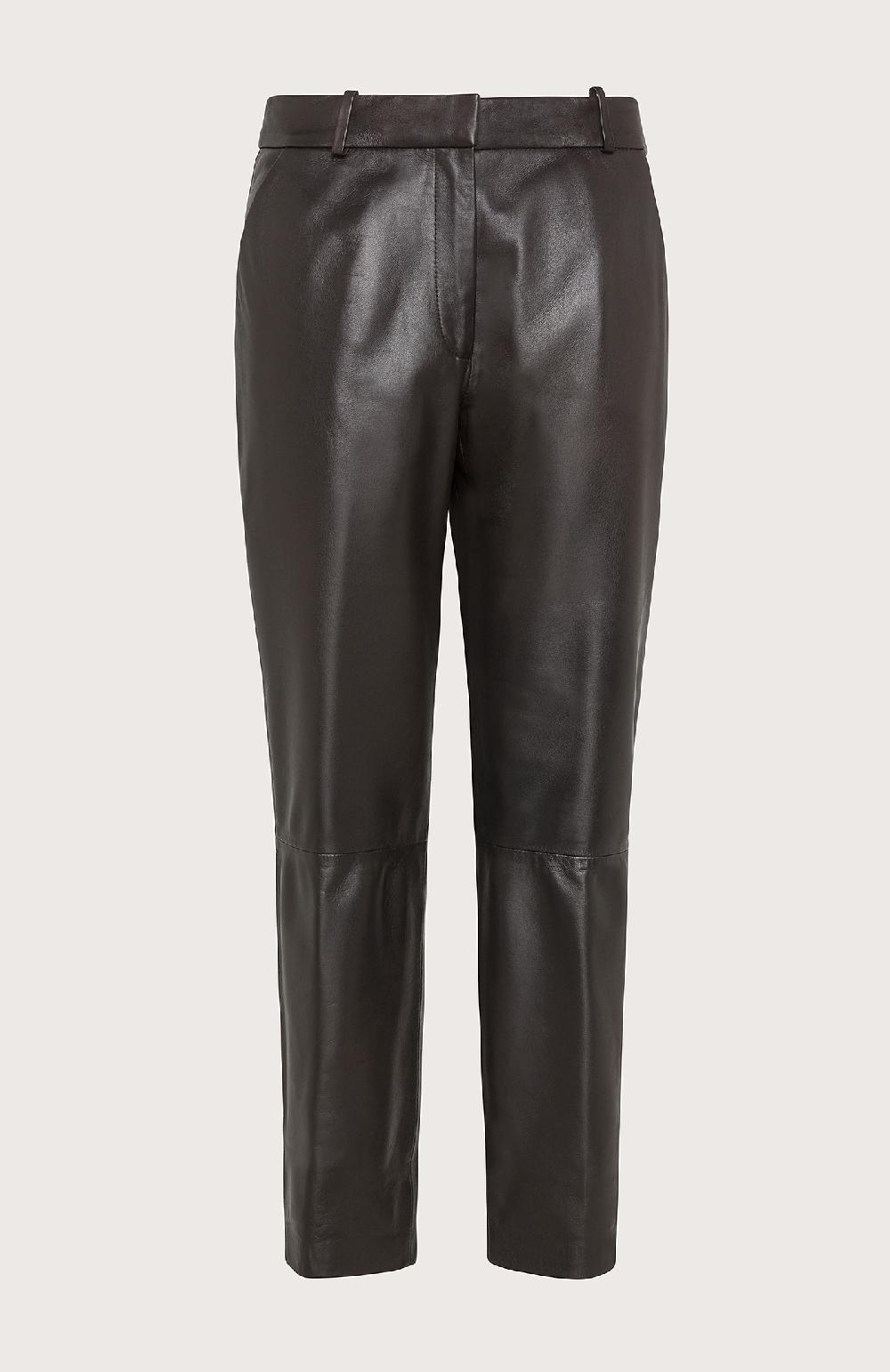 Seventy Pantalone slim fit in nappa morbida - Col. Marrone