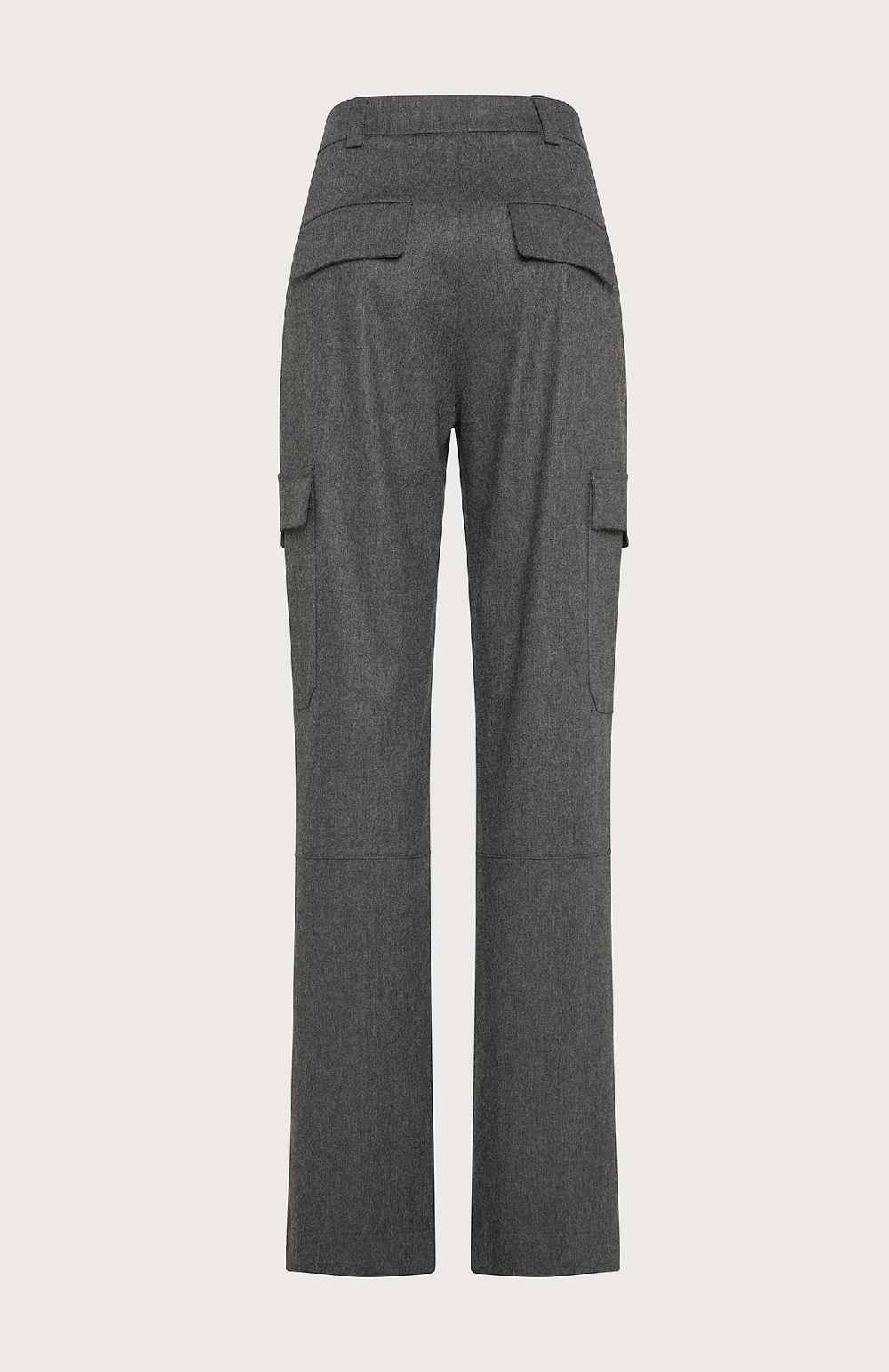 Seventy Pantalone Stile Cargo Lungo In Flanella Cardata Stretch - Col. Grigio