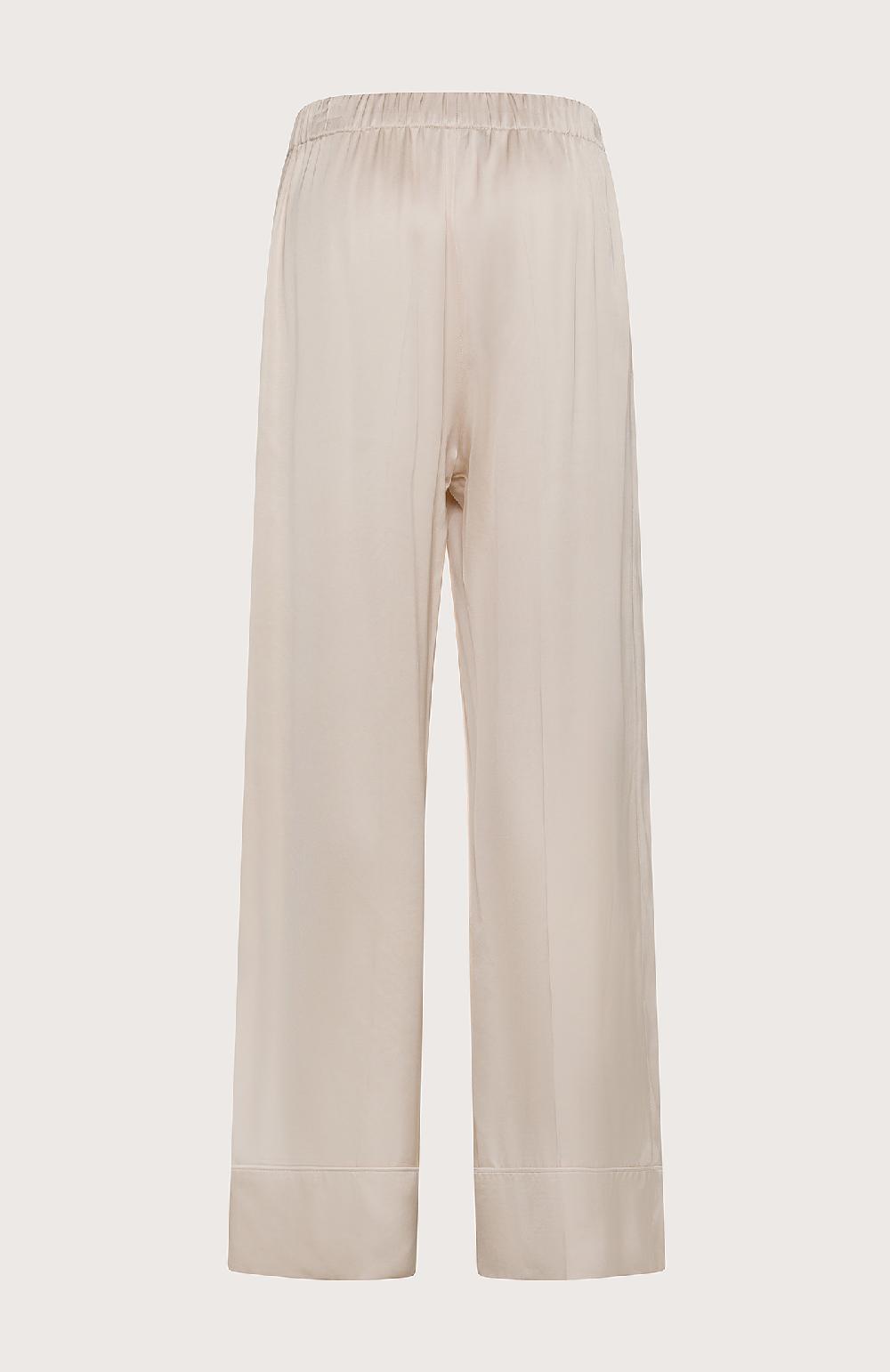 Seventy Pantalone Stile Pajamas In Raso Di Viscosa Fluido - Col. Neutro