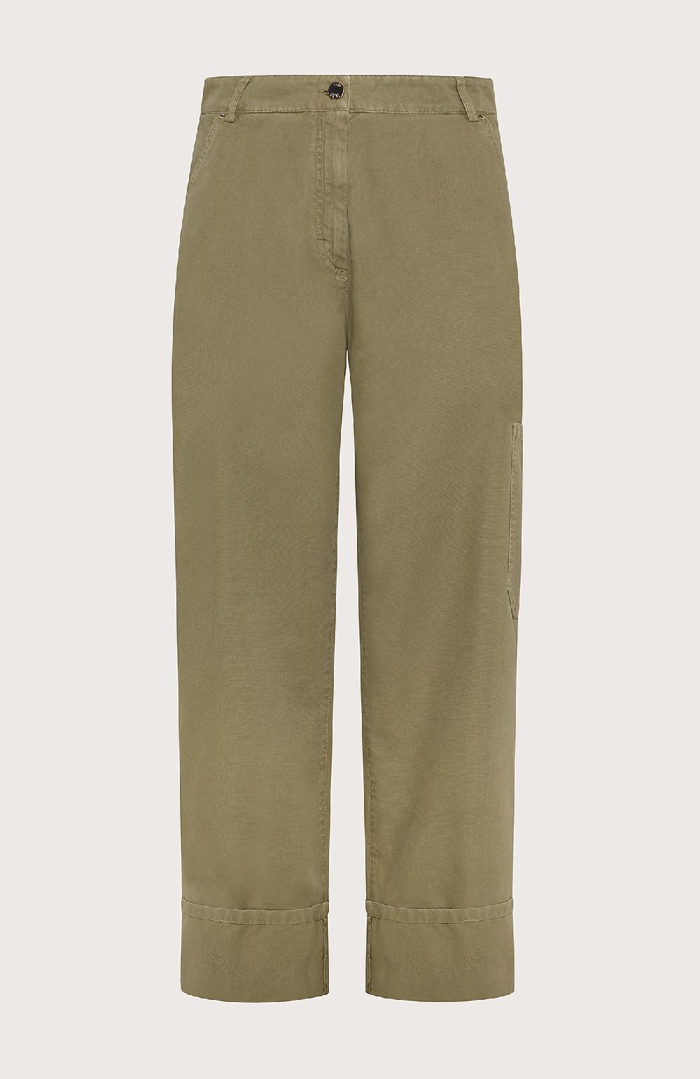 Seventy Pantaloni alla caviglia con orlo ripiegato - Col. Verde