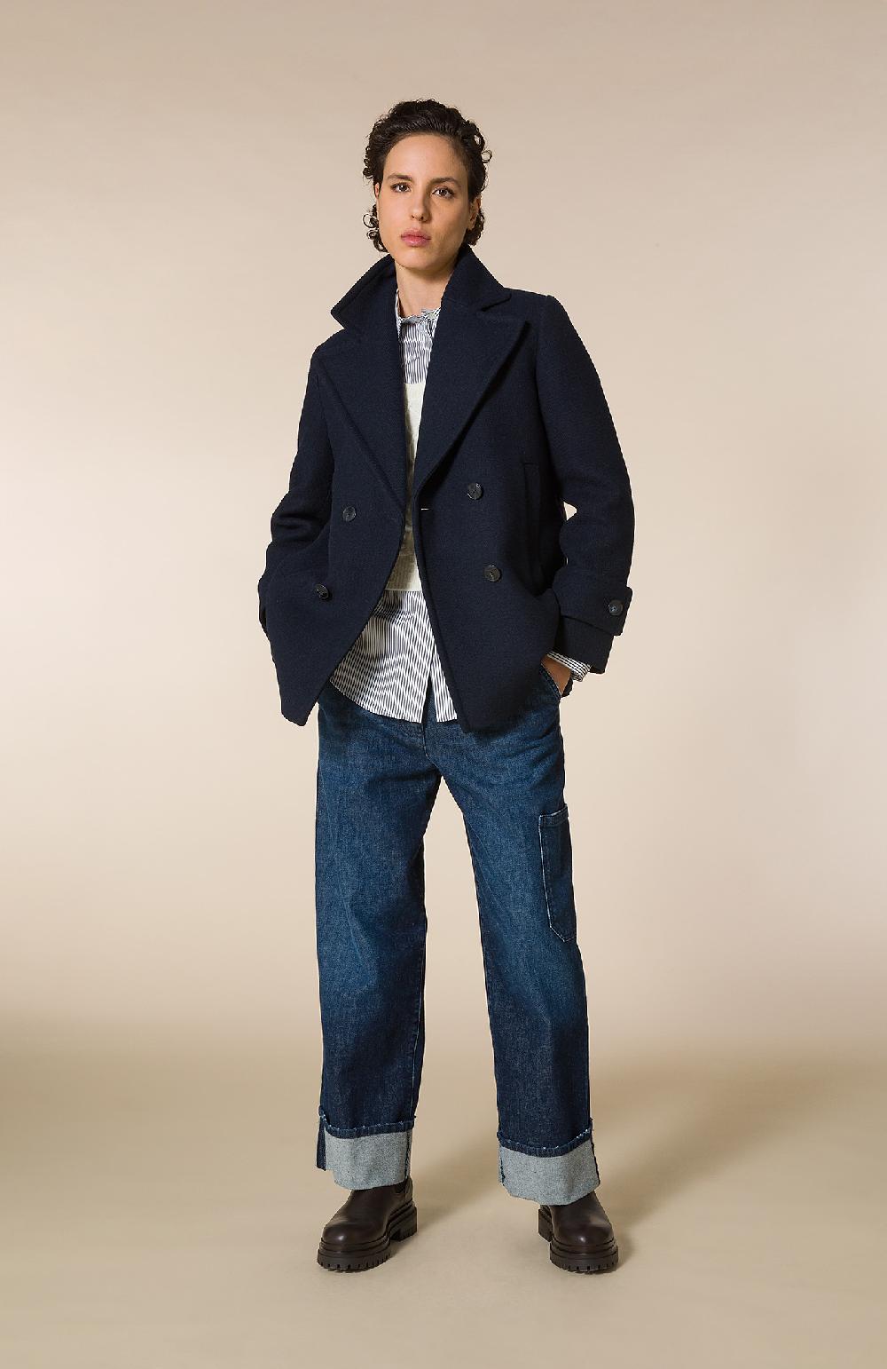 Seventy Pantaloni Alla Caviglia Con Orlo Ripiegato In Denim Washed - Col. Blu