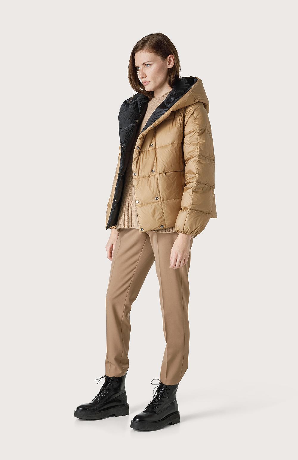 Seventy Piumino Corto Reversibile Con Cappuccio - Col. Nero