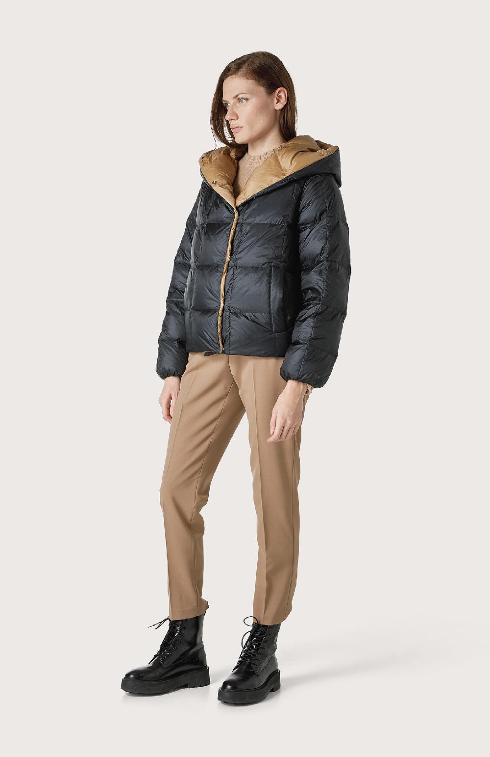 Seventy Piumino Corto Reversibile Con Cappuccio - Col. Nero