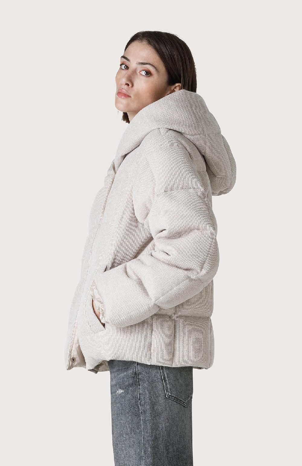 Seventy Piumino Corto Reversibile In Filo Lurex - Col. Grigio