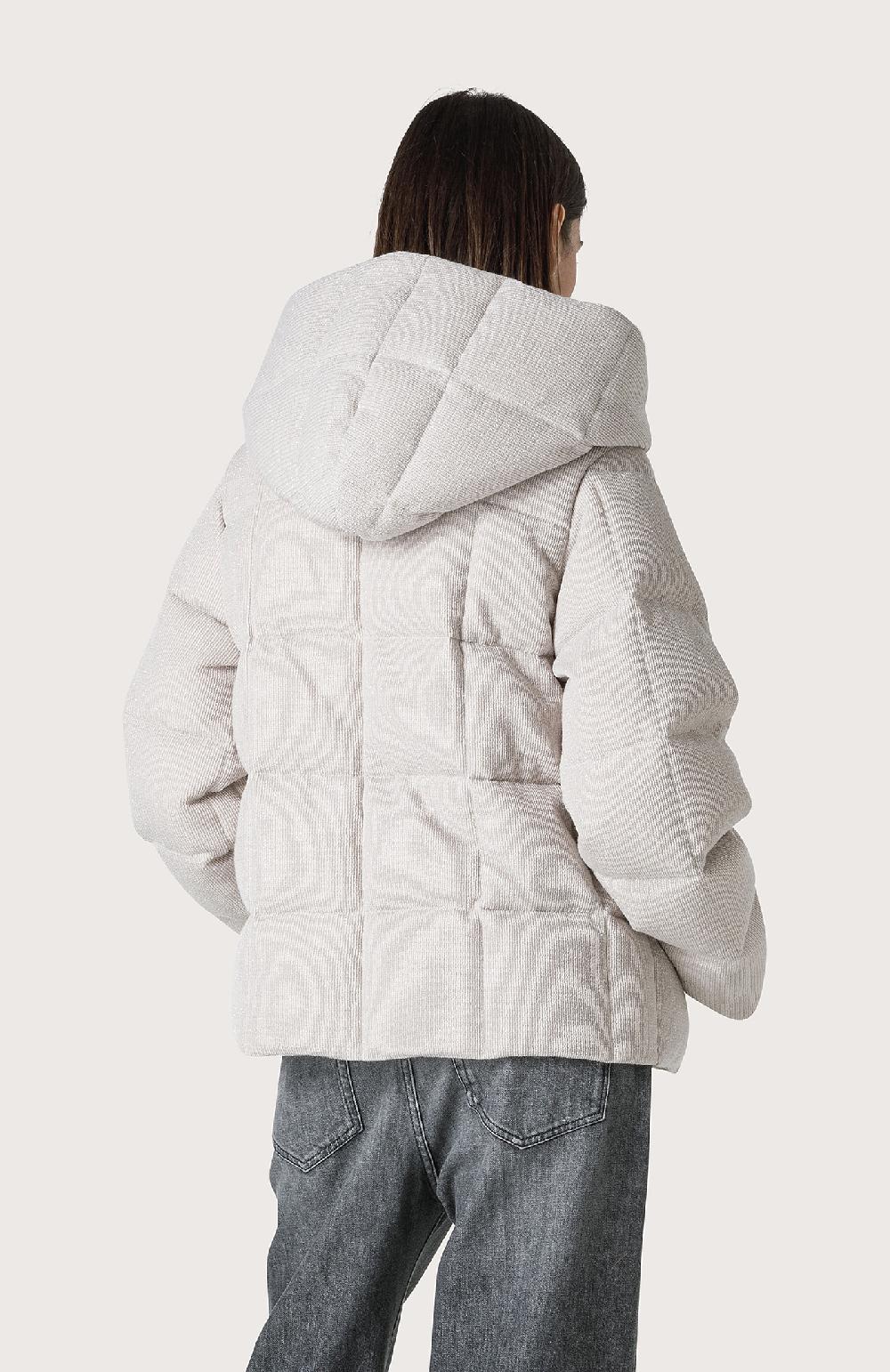 Seventy Piumino Corto Reversibile In Filo Lurex - Col. Grigio