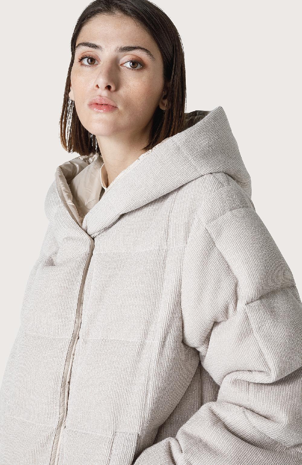 Seventy Piumino Corto Reversibile In Filo Lurex - Col. Grigio