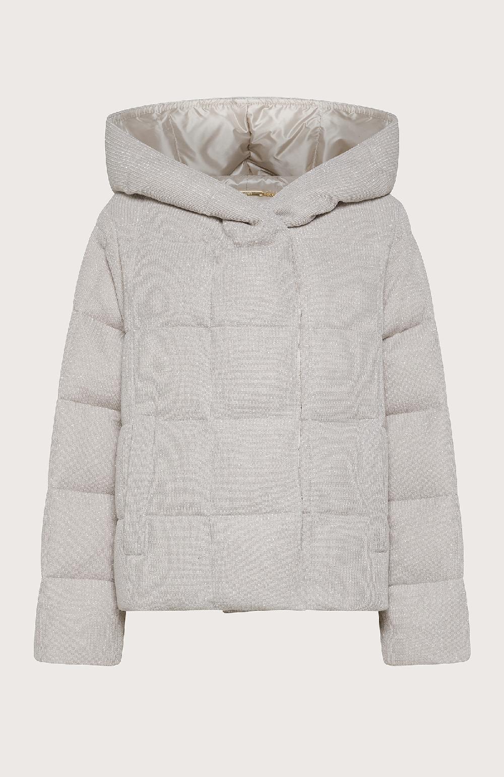 Seventy Piumino corto reversibile in filo lurex - Col. Grigio