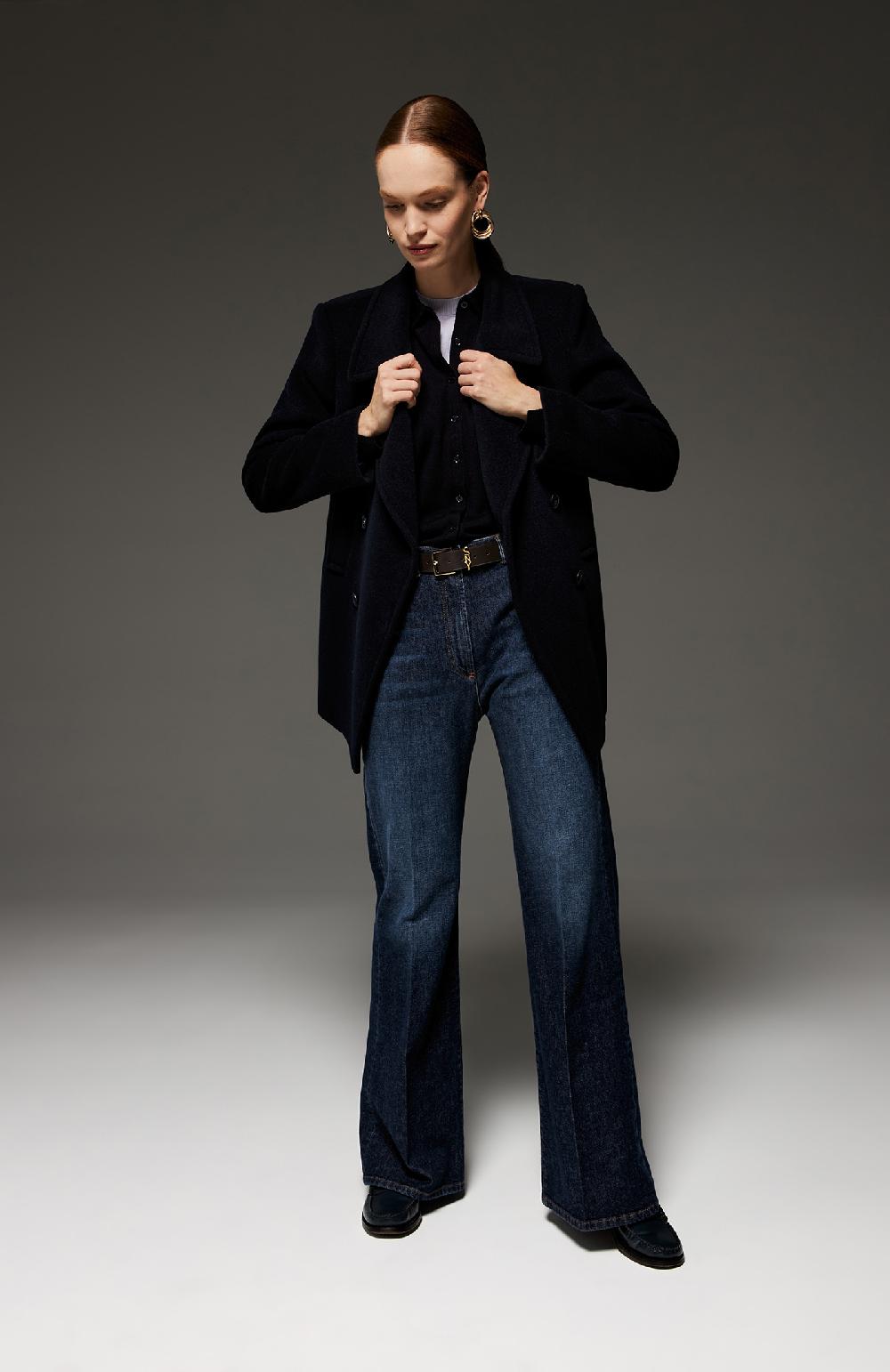 Seventy Polo In Lana Merinos A Manica Lunga - Col. Nero