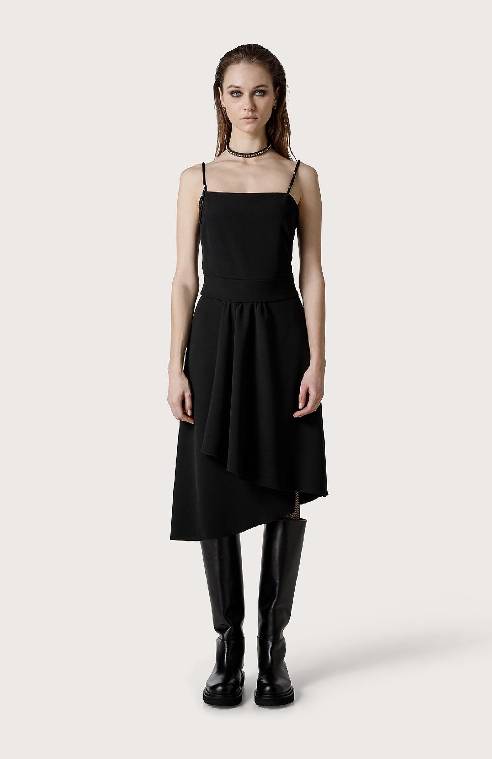 Seventy Abito Asimmetrico In Cady - Col. Nero