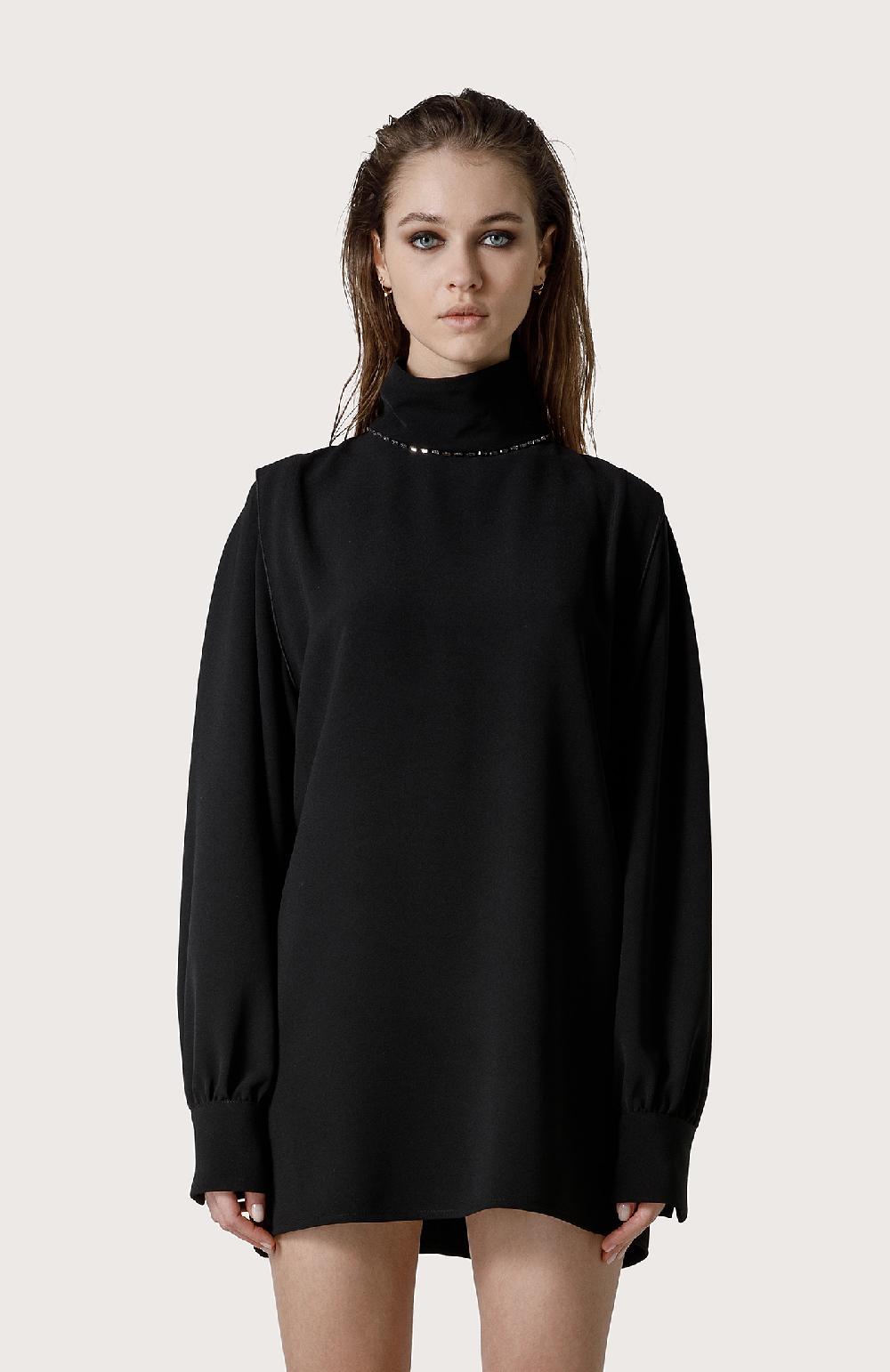 Seventy Abito In Cady Con Cristalli - Col. Nero