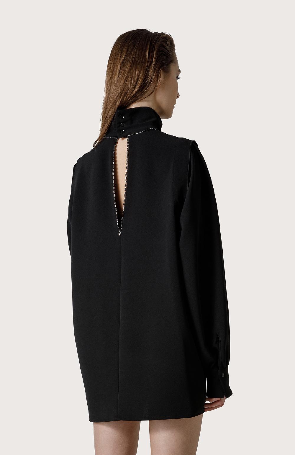 Seventy Abito In Cady Con Cristalli - Col. Nero