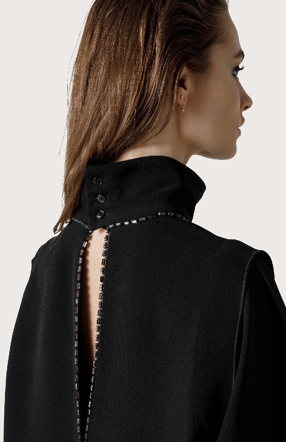 Seventy Abito In Cady Con Cristalli - Col. Nero