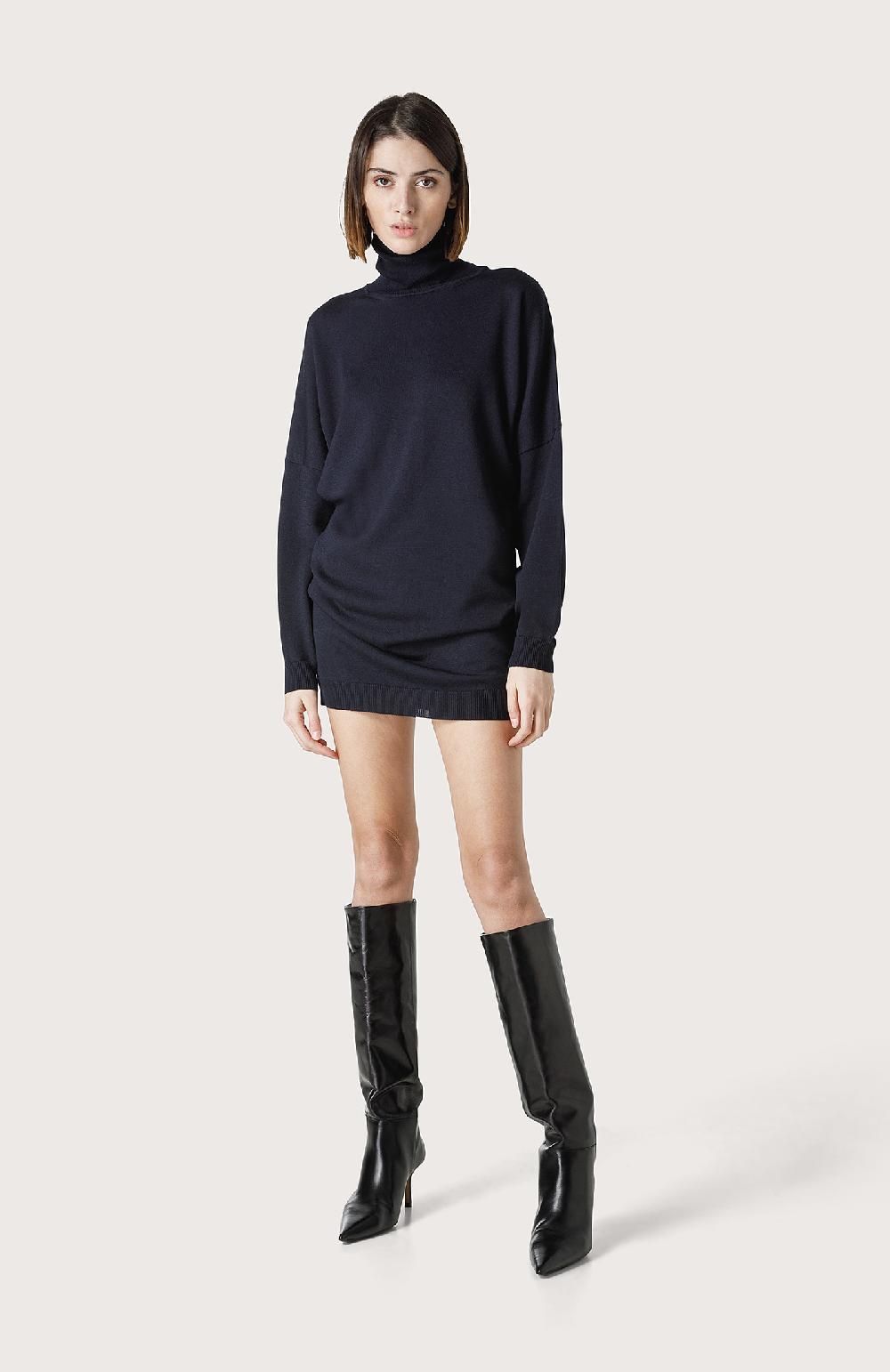 Seventy Abito In Maglia A Collo Alto - Col. Nero