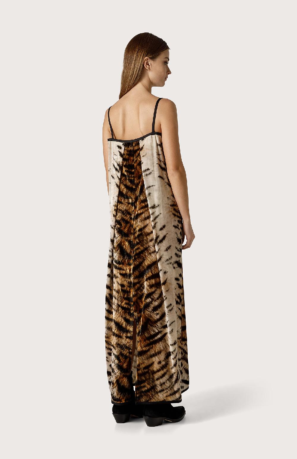 Seventy Abito In Velluto Animalier - Col. Neutro