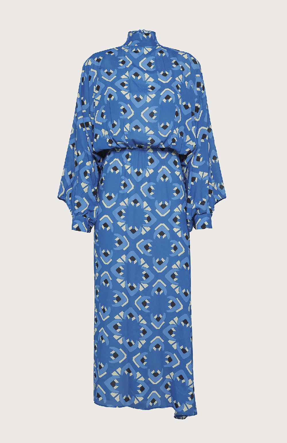 Seventy Abito lungo con elastico in vita - Col. Blu