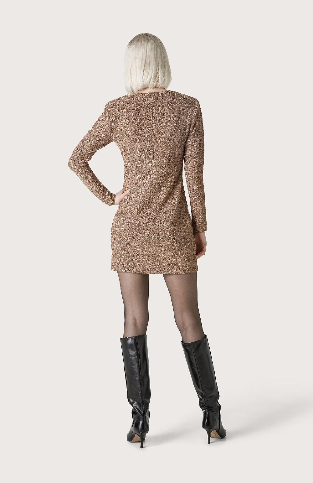 Seventy Abito Mini In Lurex - Col. Marrone