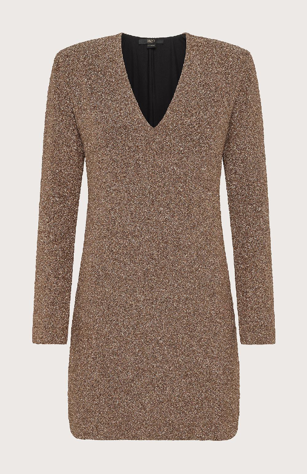 Seventy Abito mini in lurex - Col. Marrone