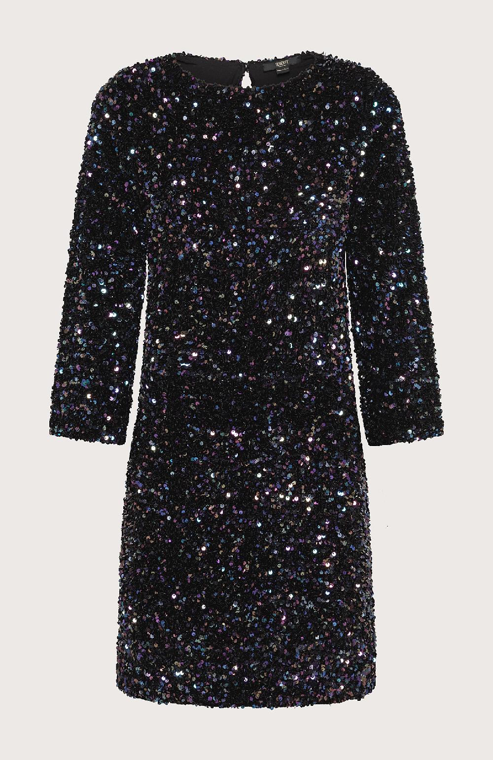 Seventy Abito mini total paillettes - Col. Nero