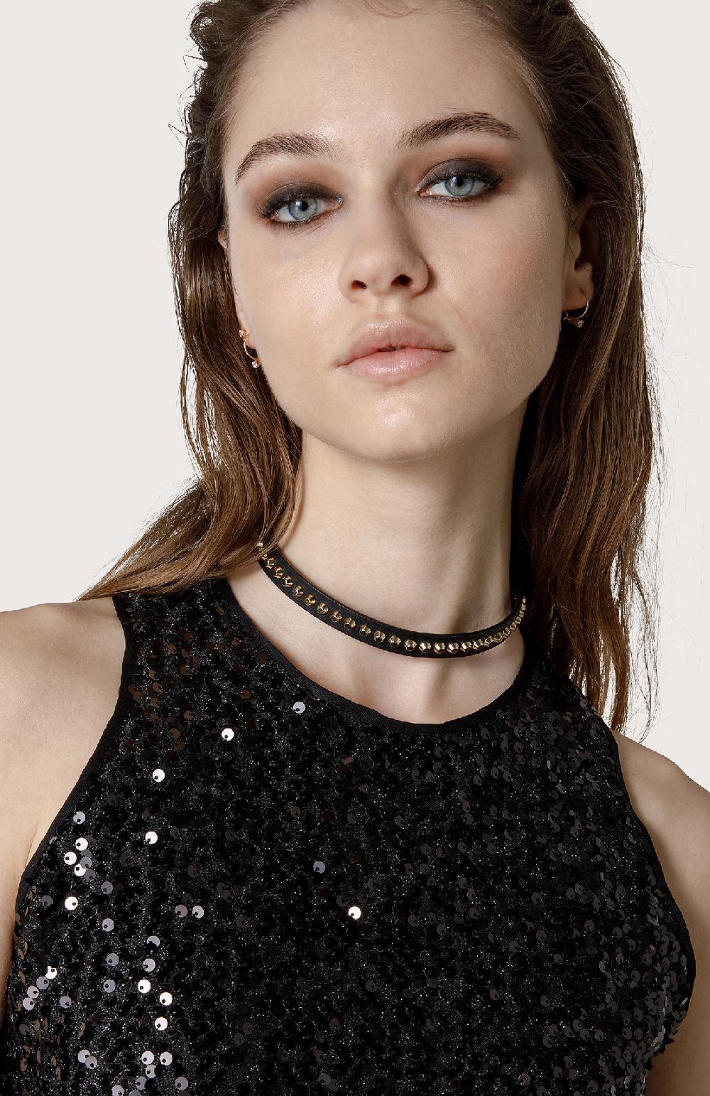 Seventy Abito Smanicato Con Paillette - Col. Nero