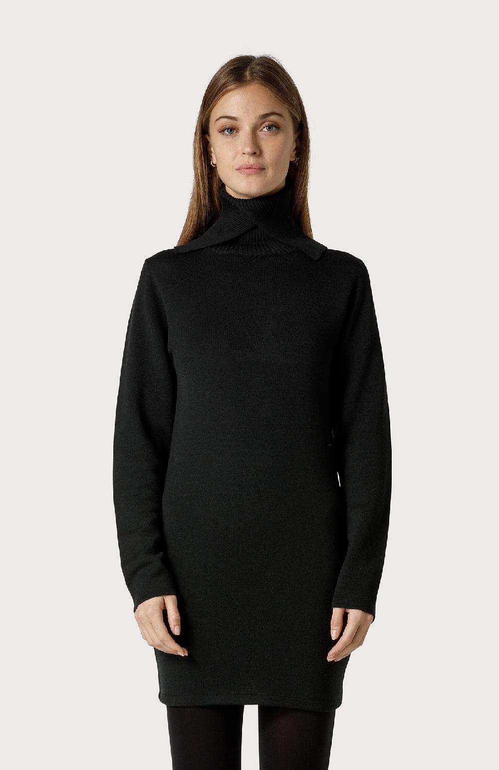 Seventy Abito Tricot Con Collo Incrociato - Col. Nero