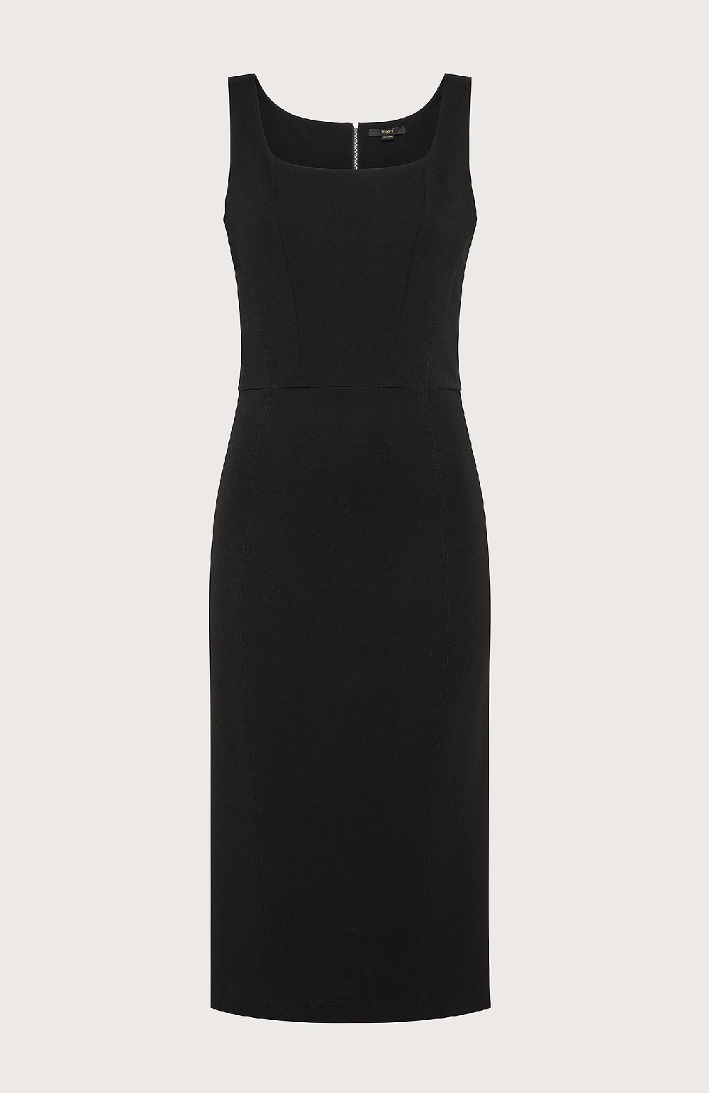 Seventy Abito tubino con scollo quadrato - Col. Nero