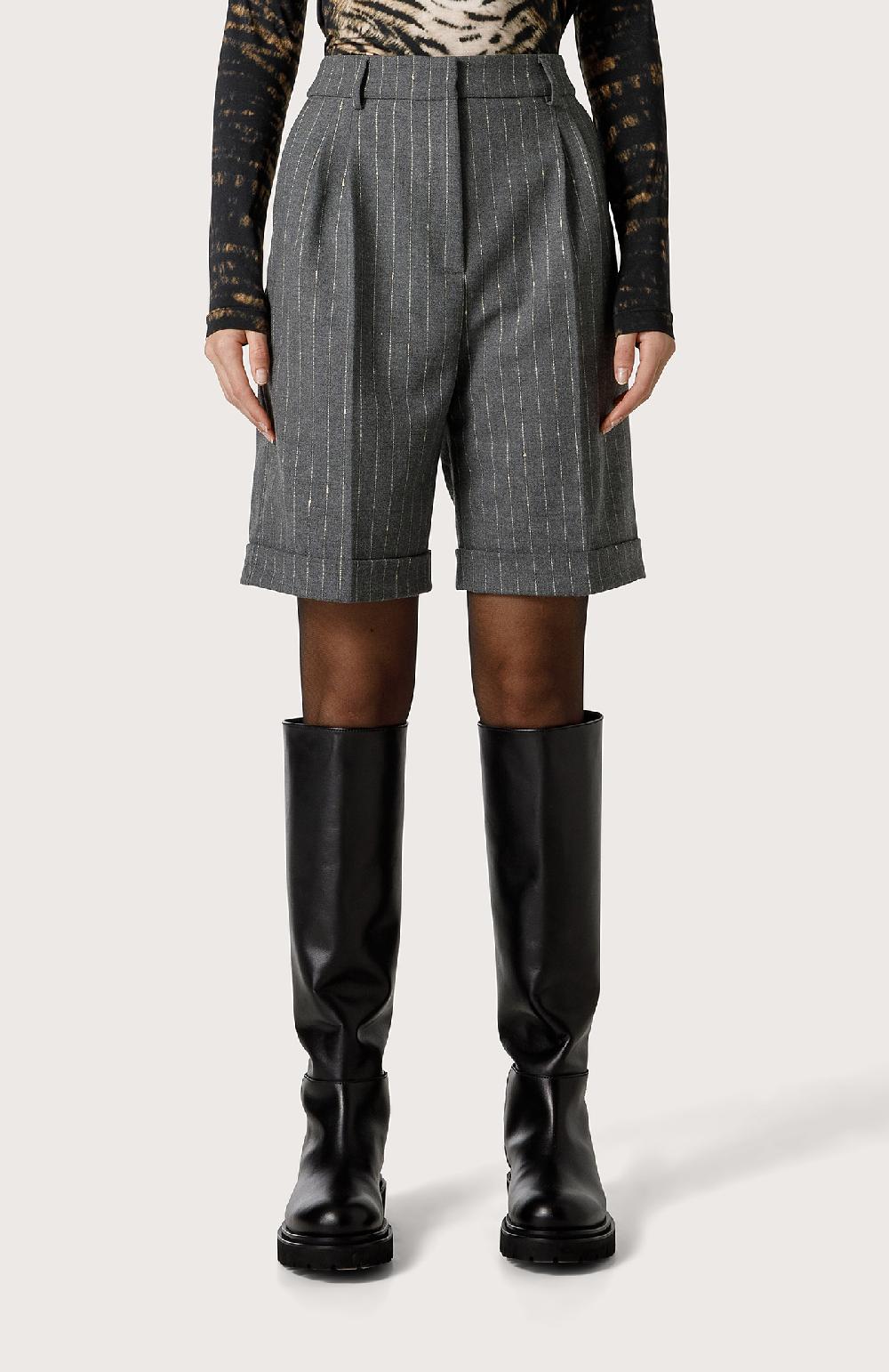 Seventy Bermuda Con Fiammatura In Lurex - Col. Grigio