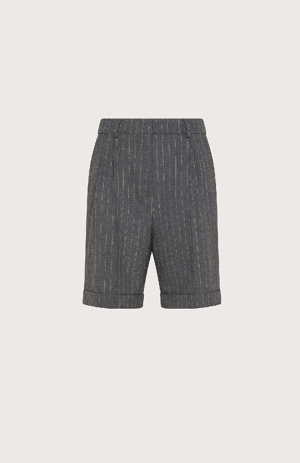 Seventy Bermuda con fiammatura in lurex - Col. Grigio