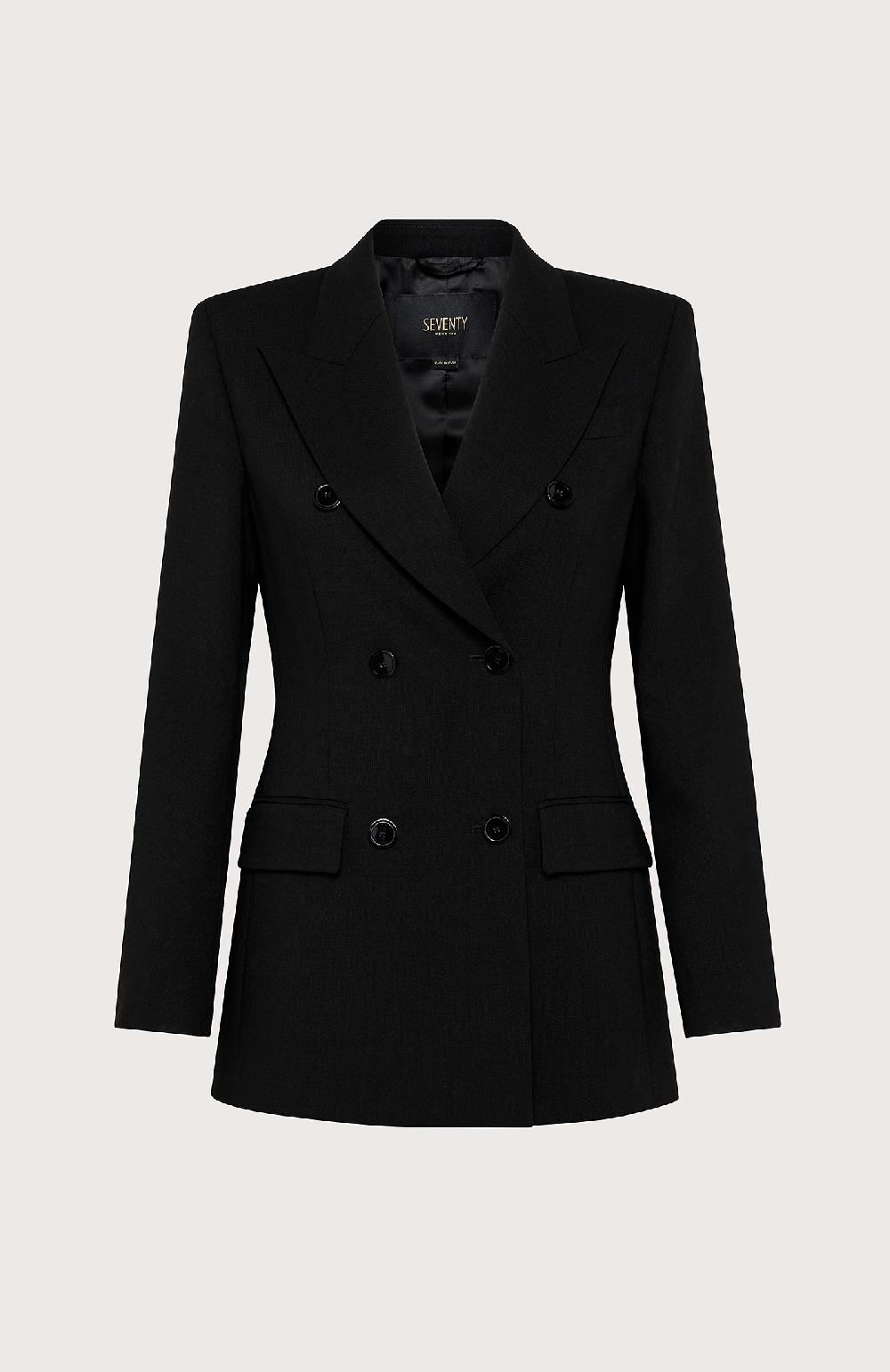 Seventy Blazer doppio petto in pura lana - Col. Nero