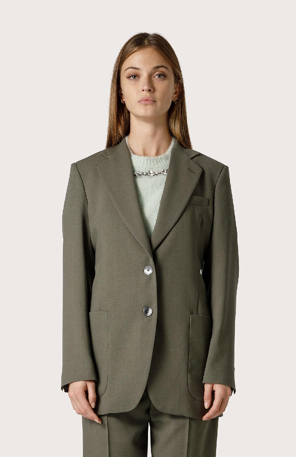 Seventy Blazer In Fresco Di Lana - Col. Verde
