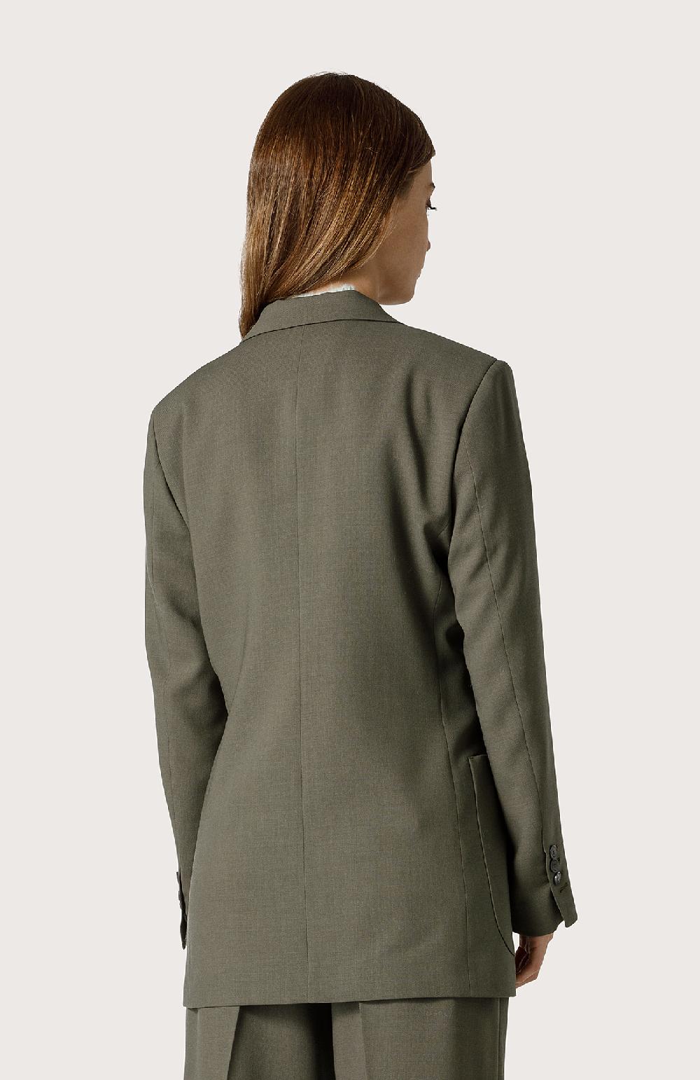 Seventy Blazer In Fresco Di Lana - Col. Verde