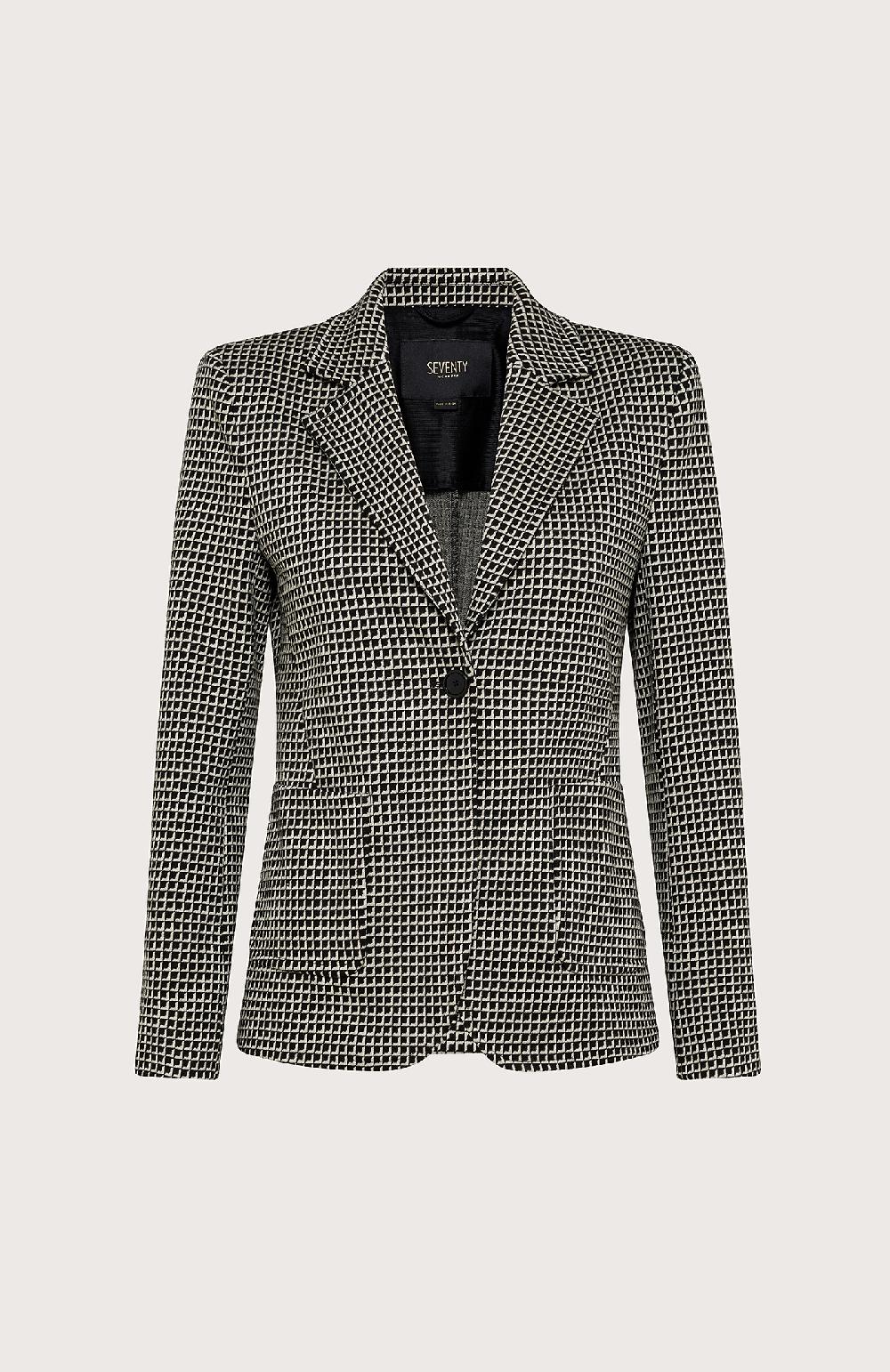 Seventy Blazer in maglia jacquard - Col. Nero