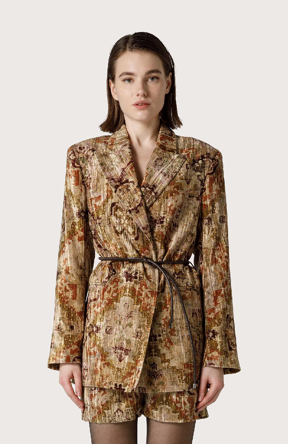 Seventy Blazer In Velluto Stampato - Col. Neutro