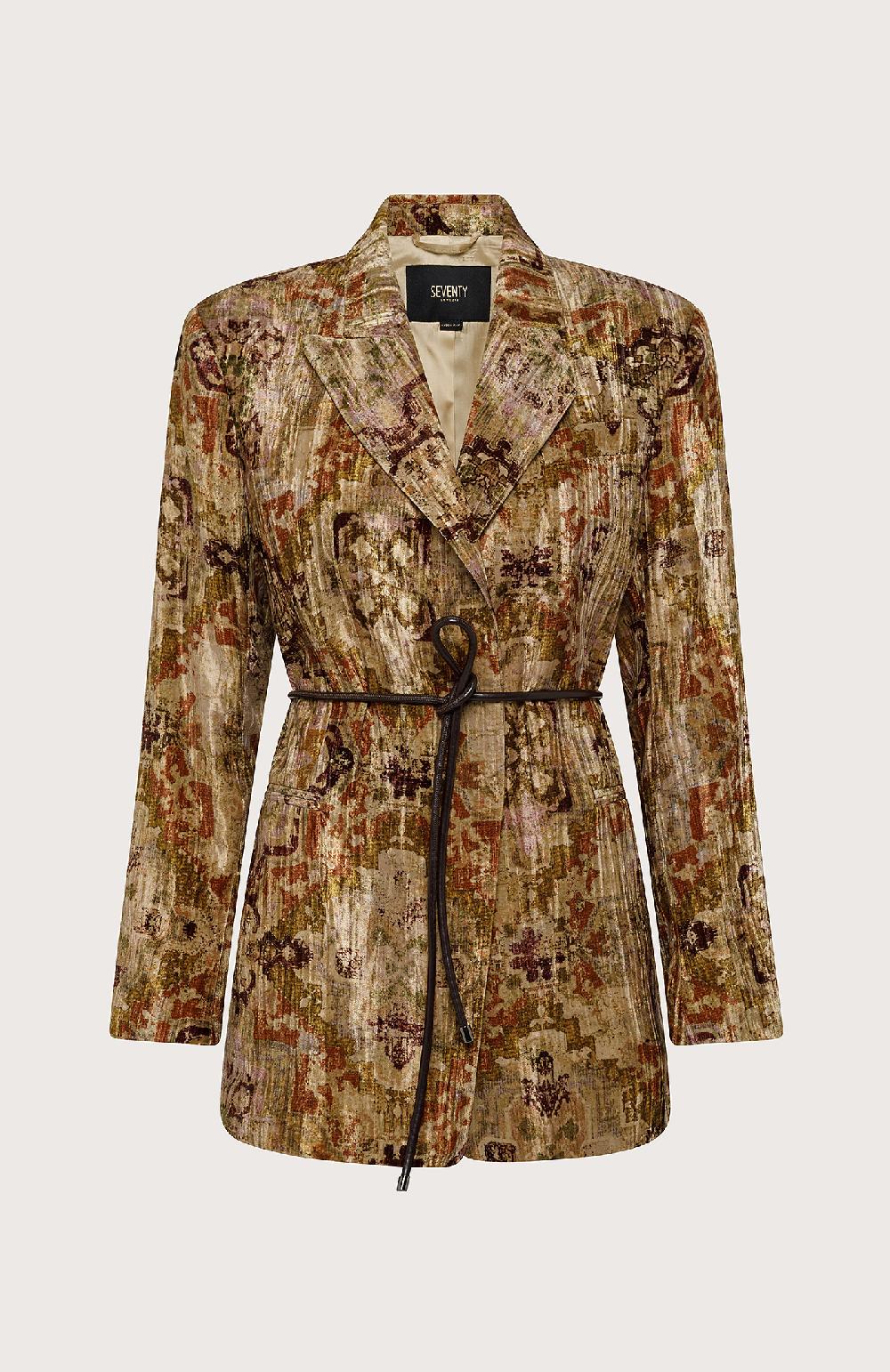 Seventy Blazer in velluto stampato - Col. Neutro