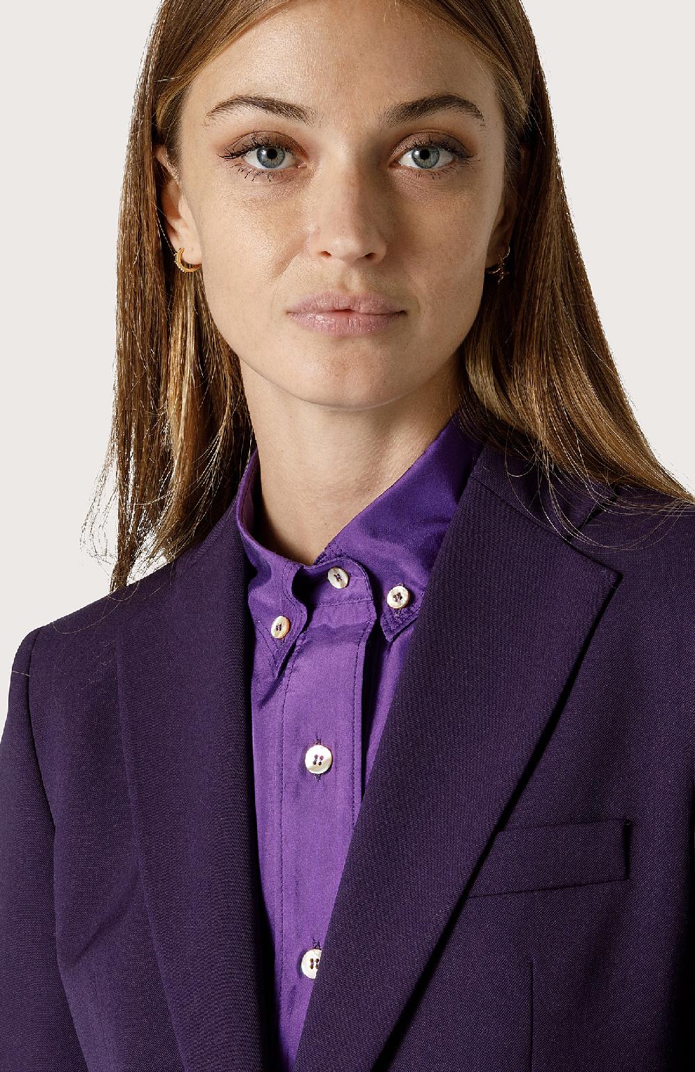 Seventy Blazer Monopetto In Lana Stretch - Col. Viola