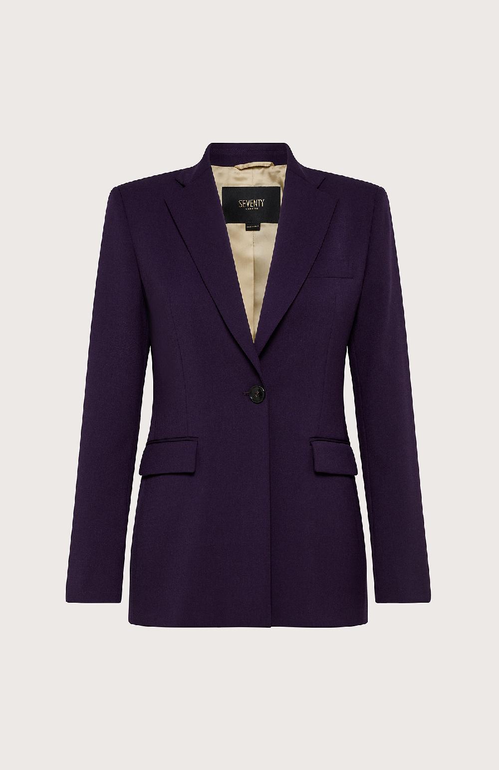 Seventy Blazer monopetto in lana stretch - Col. Viola