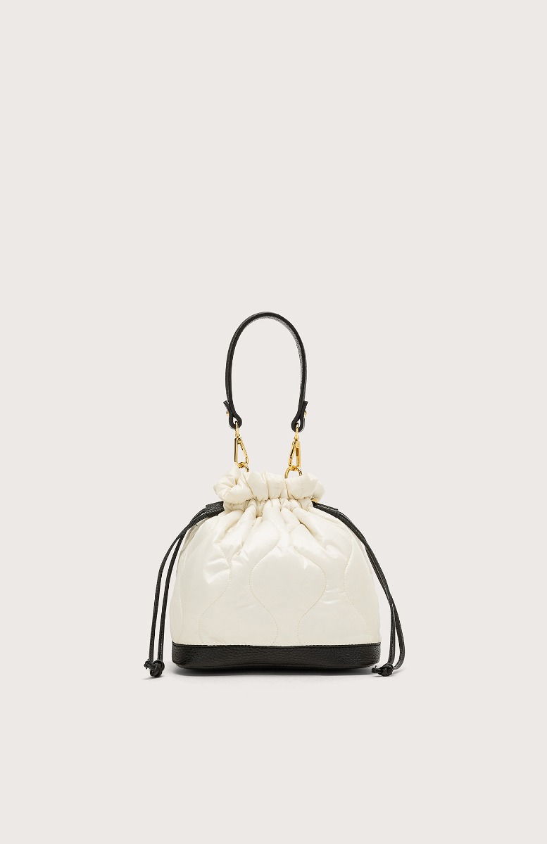 Seventy Borsa secchiello trapuntato - Col. Bianco