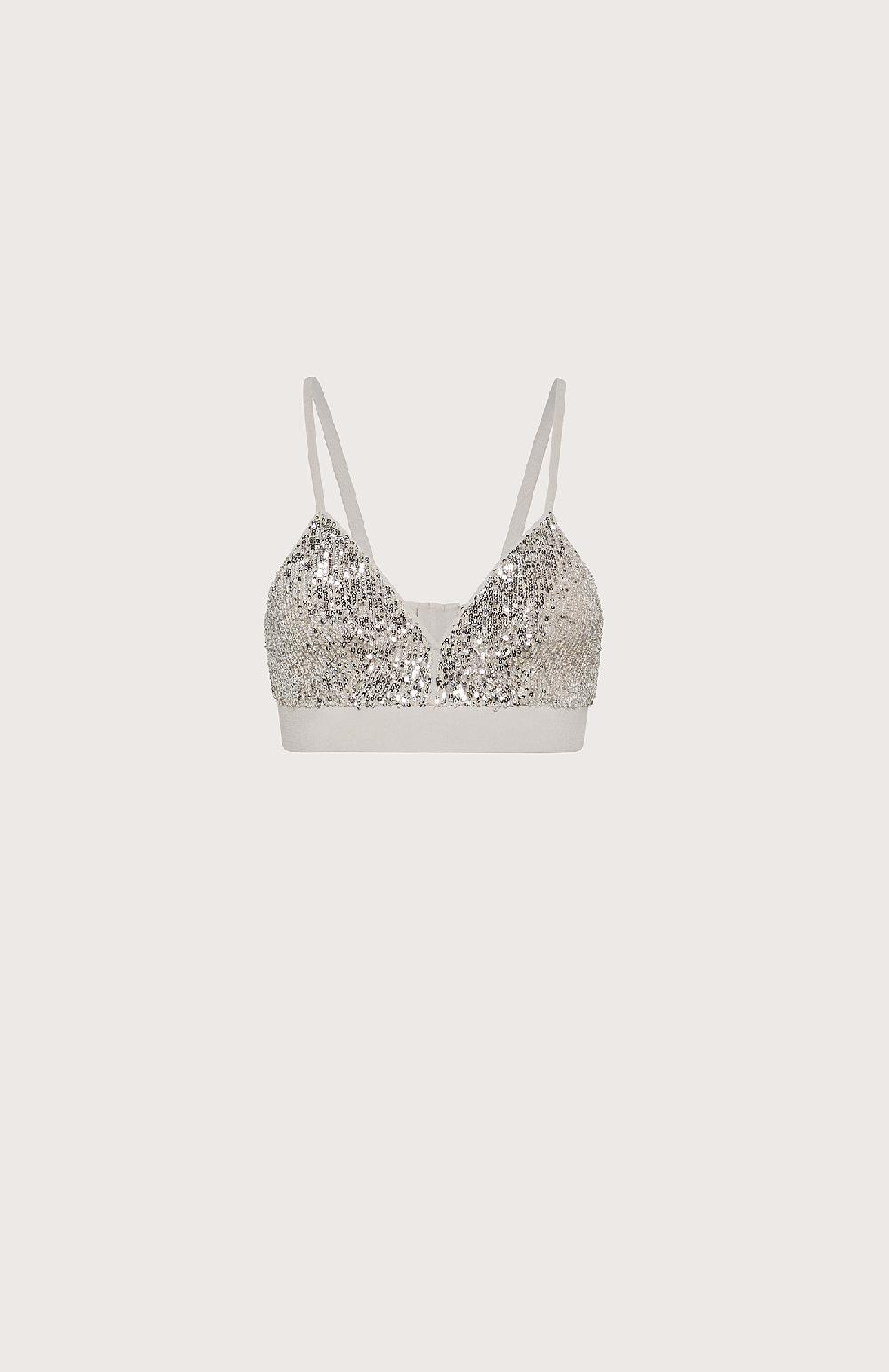 Seventy Bralette con paillette - Col. Neutro