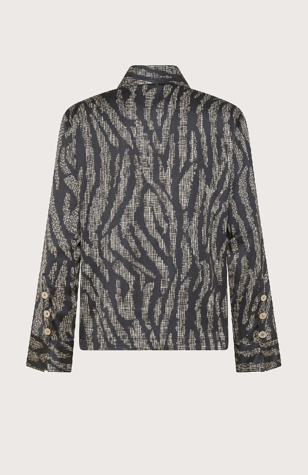 Seventy Camicia Boxy In Viscosa Stampata - Col. Nero